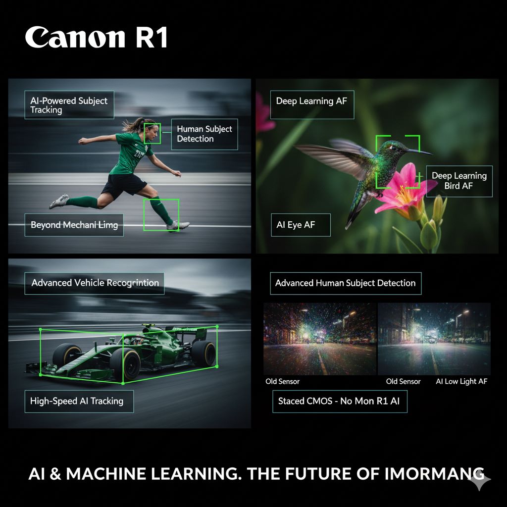 هوش مصنوعی و یادگیری ماشینی در Canon R1
