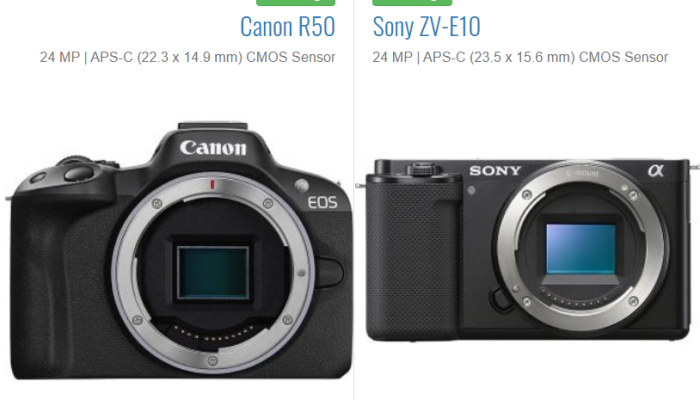 مقایسه دوربین Canon EOS R50 و Sony ZV-e10 | کدام دوربین برای تولید محتوا بهتره ؟