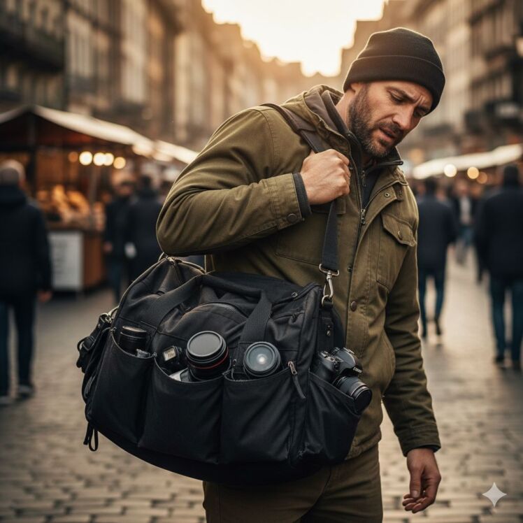 کیف تجهیزات عکاسی مقایسه بین shoulder bag ، کوله‌پشتی ، و کیف چرخ‌دار برای تجهیزات سنگین 