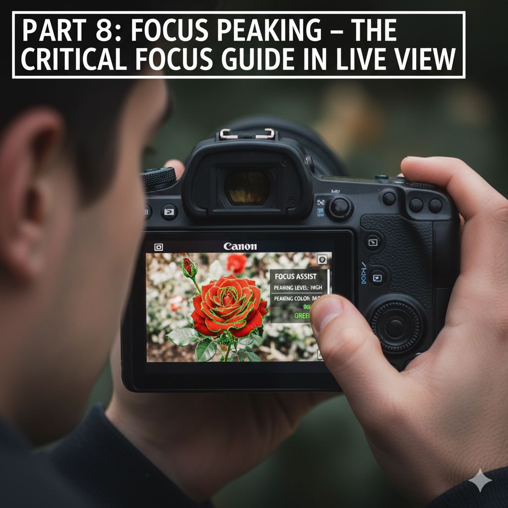 بخش هشتم: Focus Peaking – راهنمای دقیق فوکوس در Live View