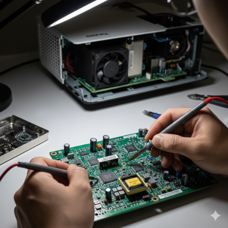 تعمیر برد پاور (Power Supply Board) در پروژکتورهای BenQ و Epson