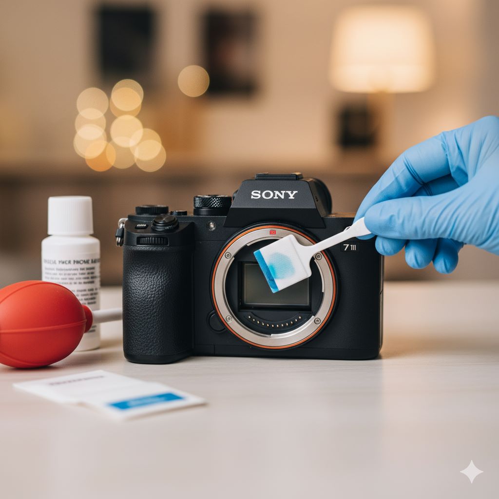 Sensor cleaning Sony A7 III – تمیز کردن سنسور دوربین سونی A7 III در منزل