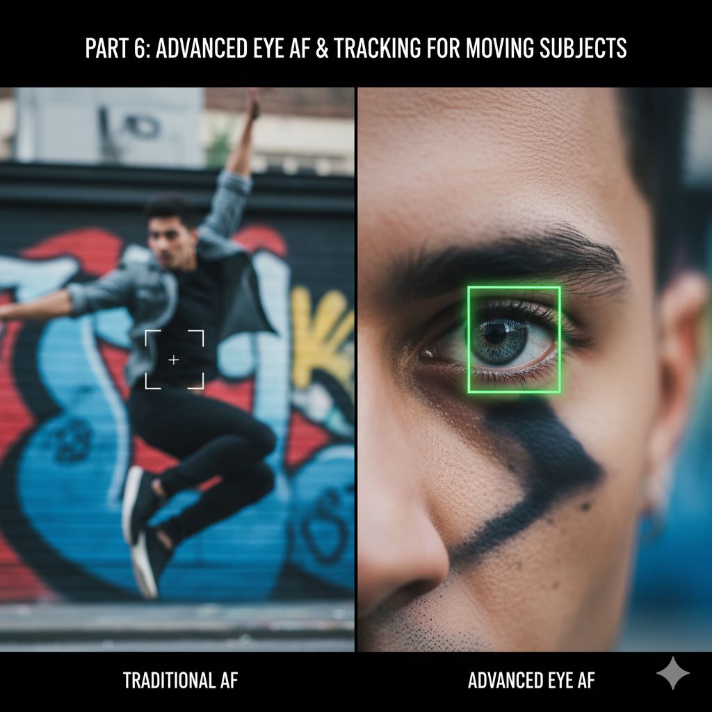بخش ششم: فوکوس پیشرفته چشمی و Eye AF در سوژههای متحرک