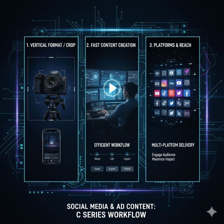 کاربرد دوربین های سری C کمپانی کانن در تولید محتوا برای شبکه‌های اجتماعی