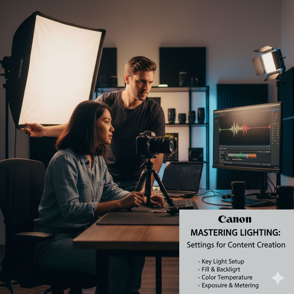 تنظیمات نور و نورپردازی برای تولید محتوا