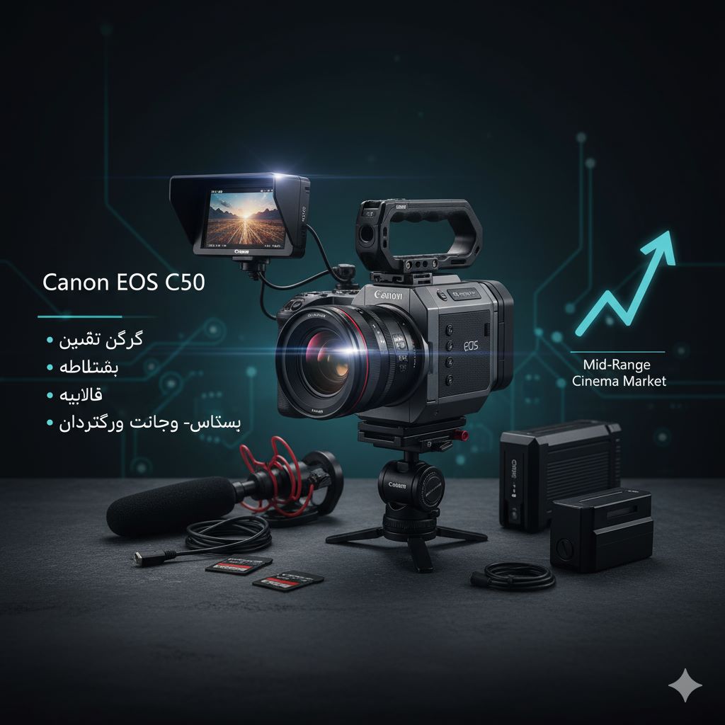 1. Canon EOS C50: بررسی کامل، قابلیت‌ها، معایب، جایگاه در بازار میان‌رده-سینما