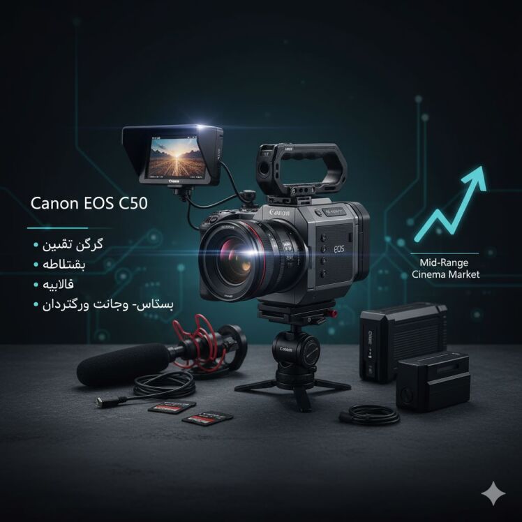 Canon EOS C50: بررسی کامل، قابلیت‌ها، معایب، جایگاه در بازار میان‌رده-سینما