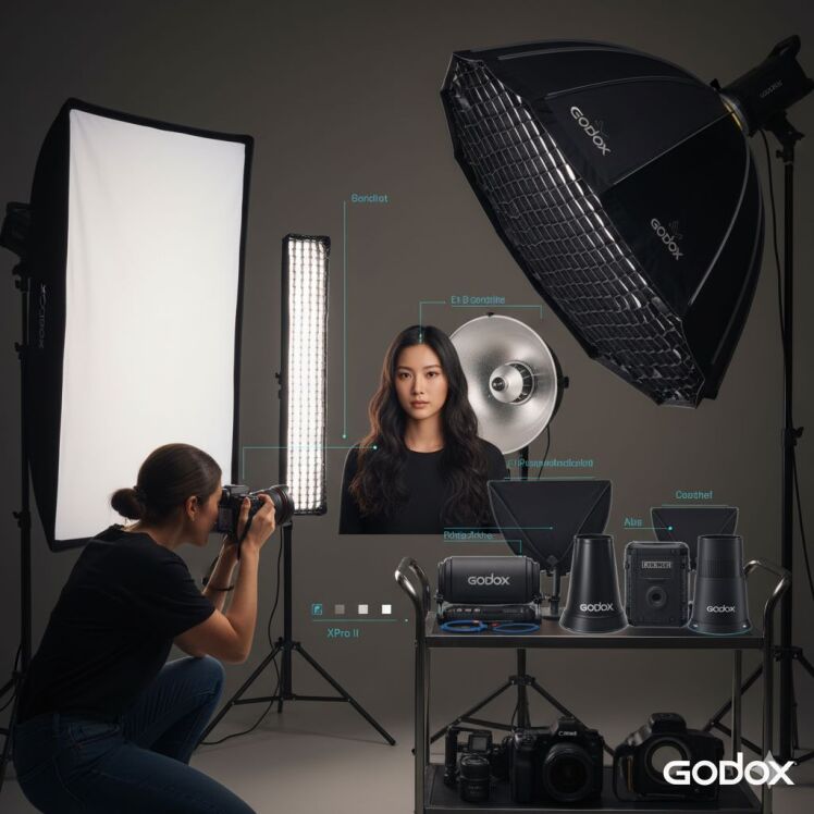 Godox _ مودیفایرهای جدید Godox (Softbox، Lantern، Grid) و تأثیرشان در پرتره
