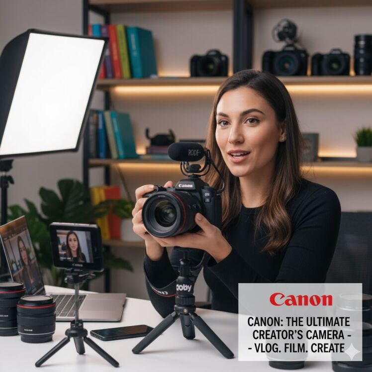 بهترین کانن برای تولید محتوا روزمره ؟ Canon R100 یا Canon M50 Mark II