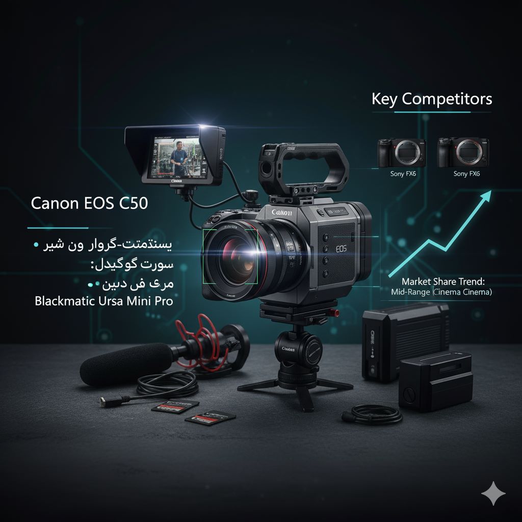 بخش هفتم: جایگاه Canon EOS C50 در بازار و رقابت با برندها